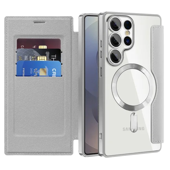 Кейс за Samsung Galaxy S25 Ultra - SmartMag Book Case - Сив
