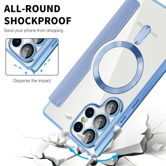Кейс за Samsung Galaxy S25 Ultra - SmartMag Book Case - Светло син
