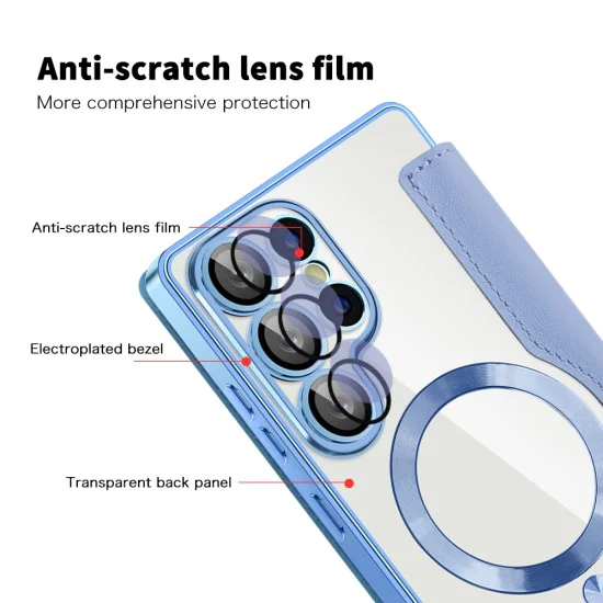 Кейс за Samsung Galaxy S25 Ultra - SmartMag Book Case - Светло син
