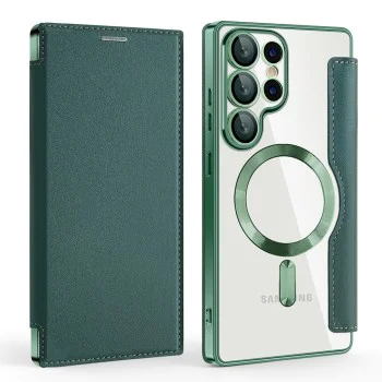 Кейс за Samsung Galaxy S25 Ultra - SmartMag Book Case - Зелен