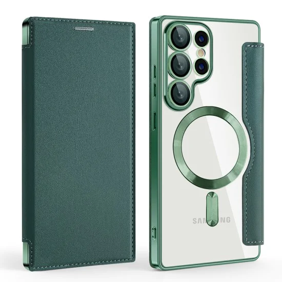 Кейс за Samsung Galaxy S25 Ultra - SmartMag Book Case - Зелен