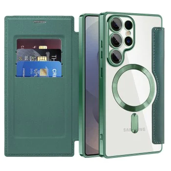 Кейс за Samsung Galaxy S25 Ultra - SmartMag Book Case - Зелен