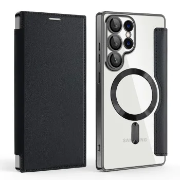 Кейс за Samsung Galaxy S25 Ultra - SmartMag Book Case - черен