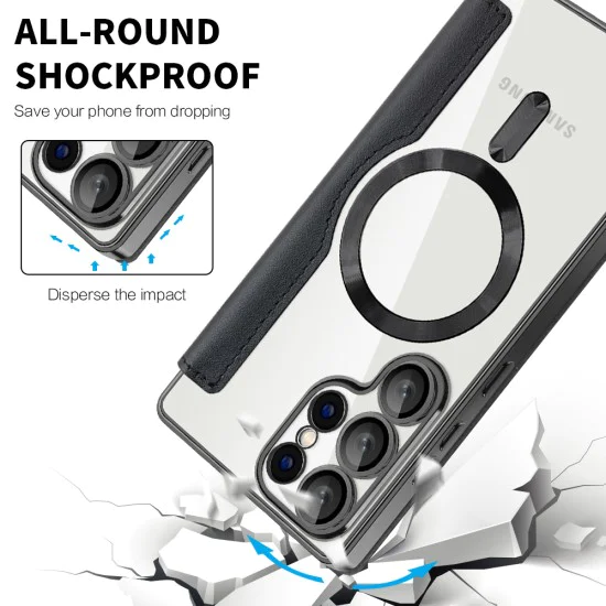 Кейс за Samsung Galaxy S25 Ultra - SmartMag Book Case - черен