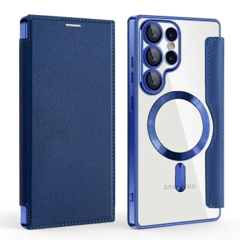 Кейс за Samsung Galaxy S25 Ultra - SmartMag Book Case - син