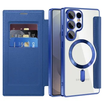 Кейс за Samsung Galaxy S25 Ultra - SmartMag Book Case - син