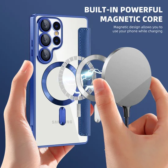 Кейс за Samsung Galaxy S25 Ultra - SmartMag Book Case - син