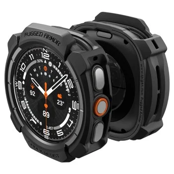 Кейс Spigen Rugged Armor (ACS11611) - Samsung Galaxy Watch Ultra 2 - Черен