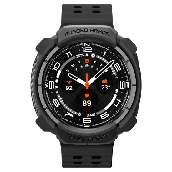 Кейс Spigen Rugged Armor (ACS11611) - Samsung Galaxy Watch Ultra 2 - Черен