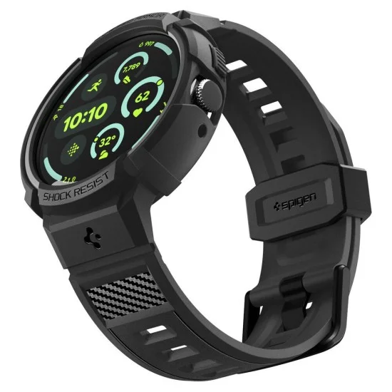 Кейс с каишка Spigen Rugged Armor Pro (ACS11223) - Google Pixel Watch 5 45mm / Watch 4 45mm - Черен