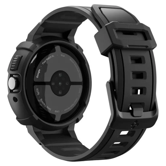 Кейс с каишка Spigen Rugged Armor Pro (ACS11223) - Google Pixel Watch 5 45mm / Watch 4 45mm - Черен