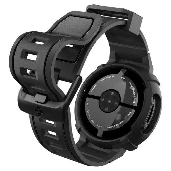 Кейс с каишка Spigen Rugged Armor Pro (ACS11223) - Google Pixel Watch 5 45mm / Watch 4 45mm - Черен