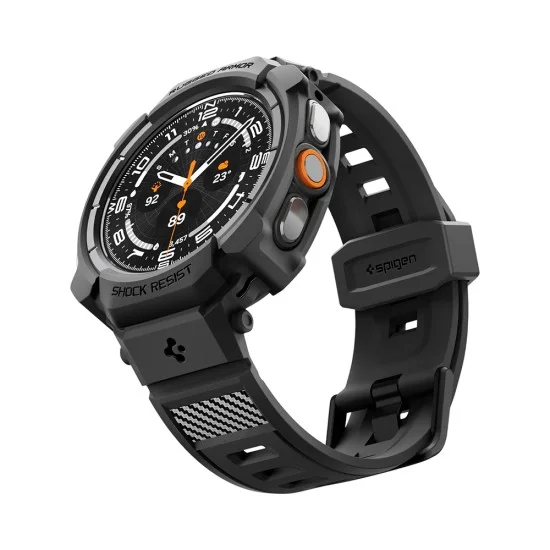 Кейс с каишка Spigen Rugged Armor Pro (ACS11612) - Samsung Galaxy Watch Ultra 2 - Черен