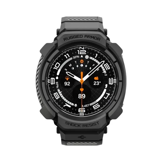 Кейс с каишка Spigen Rugged Armor Pro (ACS11612) - Samsung Galaxy Watch Ultra 2 - Черен
