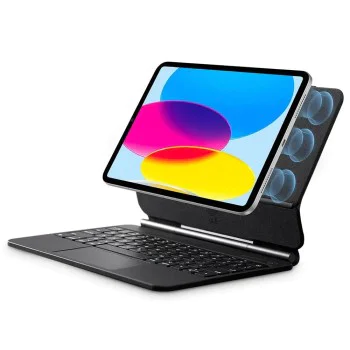 Клавиатура с магнитен капак – ESR Rebound Magnetic Keyboard – iPad 10 (2022) / iPad 11 (2025) – Тъмносива