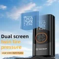 Компресор за кола Techsuit AirXpert Pro (AI2) - безжичен, с фенерче, LED дисплей, 1500mAh - Черен