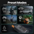 Компресор за кола Techsuit GoInflate (AI1) - безжичен, с фенерче, 4000mAh, външна батерия, 17L/min дебит, 150PSI - Черен