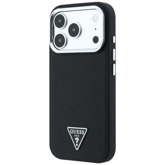 Guess - Grained Triangle Logo MagSafe (GUHMP18XPGSMTLSK) - iPhone 18 Pro Max / iPhone 17 Pro Max - Black