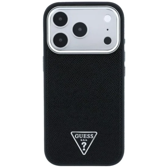 Guess - Grained Triangle Logo MagSafe (GUHMP18XPGSMTLSK) - iPhone 18 Pro Max / iPhone 17 Pro Max - Black