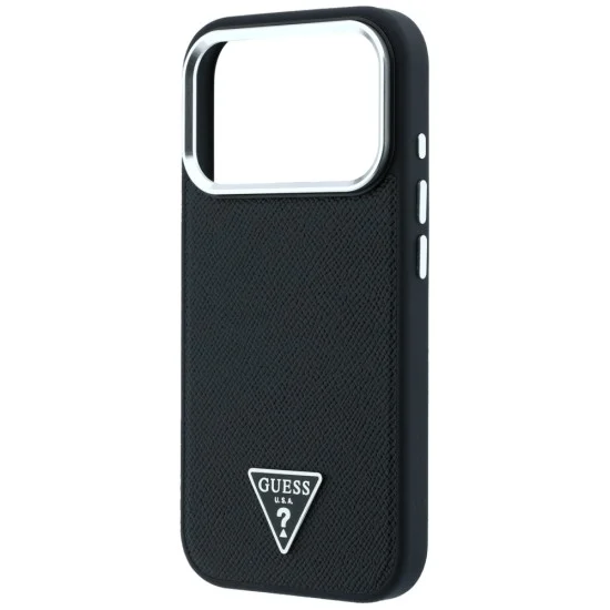 Guess - Grained Triangle Logo MagSafe (GUHMP18XPGSMTLSK) - iPhone 18 Pro Max / iPhone 17 Pro Max - Black