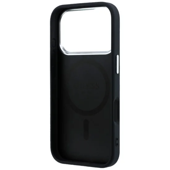 Guess - Grained Triangle Logo MagSafe (GUHMP18XPGSMTLSK) - iPhone 18 Pro Max / iPhone 17 Pro Max - Black