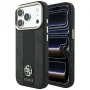 Кожен калъф Guess Leather 4G Stripe Round Classic Logo MagSafe (GUHMP18L6P4G4RCK) - iPhone 18 Pro / iPhone 17 Pro - Черен
