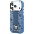 Guess - Leather 4G Stripe Round Classic Logo MagSafe (GUHMP18X6P4G4RCB) - iPhone 18 Pro Max / iPhone 17 Pro Max - Blue