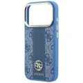Guess - Leather 4G Stripe Round Classic Logo MagSafe (GUHMP18X6P4G4RCB) - iPhone 18 Pro Max / iPhone 17 Pro Max - Blue