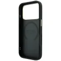 Кожен калъф Guess Leather 4G Stripe Round Classic Logo MagSafe (GUHMP18X6P4G4RCK) - iPhone 18 Pro Max / iPhone 17 Pro Max - Черен