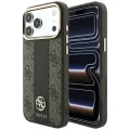 Guess - Leather 4G Stripe Round Classic Logo MagSafe (GUHMP18X6P4G4RCW) - iPhone 18 Pro Max / iPhone 17 Pro Max - Brown