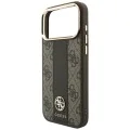 Guess - Leather 4G Stripe Round Classic Logo MagSafe (GUHMP18X6P4G4RCW) - iPhone 18 Pro Max / iPhone 17 Pro Max - Brown