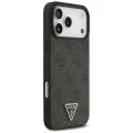 Кожен калъф Guess Leather 4G Triangle Strass MagSafe (GUHMP18XP4TDPLK) - iPhone 18 Pro Max / iPhone 17 Pro Max - Черен