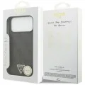 Кожен калъф Guess Leather 4G Triangle Strass MagSafe (GUHMP18XP4TDPLK) - iPhone 18 Pro Max / iPhone 17 Pro Max - Черен