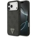 Кожен калъф Guess Leather 4G Triangle Strass MagSafe (GUHMP18XP4TDPLK) - iPhone 18 Pro Max / iPhone 17 Pro Max - Черен