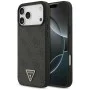 Кожен калъф Guess Leather 4G Triangle Strass MagSafe (GUHMP18XP4TDPLK) - iPhone 18 Pro Max / iPhone 17 Pro Max - Черен