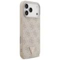 Кожен калъф Guess Leather 4G Triangle Strass MagSafe (GUHMP18XP4TDPP) - iPhone 18 Pro Max / iPhone 17 Pro Max - Розов
