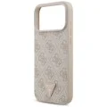 Кожен калъф Guess Leather 4G Triangle Strass MagSafe (GUHMP18XP4TDPP) - iPhone 18 Pro Max / iPhone 17 Pro Max - Розов