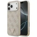 Кожен калъф Guess Leather 4G Triangle Strass MagSafe (GUHMP18XP4TDPP) - iPhone 18 Pro Max / iPhone 17 Pro Max - Розов