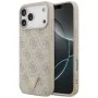 Кожен калъф Guess Leather 4G Triangle Strass MagSafe (GUHMP18XP4TDPP) - iPhone 18 Pro Max / iPhone 17 Pro Max - Розов