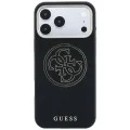 Кожен калъф Guess Leather Perforated 4G MagSafe (GUHMP18L6PS4SRGK) - iPhone 18 Pro / iPhone 17 Pro - Черен