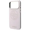 Кожен калъф Guess Leather Perforated 4G MagSafe (GUHMP18L6PS4SRGP) - iPhone 18 Pro / iPhone 17 Pro - Розов