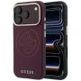 Кожен калъф Guess Leather Perforated 4G MagSafe (GUHMP18L6PS4SRGU) - iPhone 18 Pro / iPhone 17 Pro - Бордо