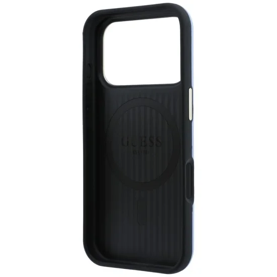 Кожен калъф Guess Leather Perforated 4G MagSafe (GUHMP18X6PS4SRGB) - iPhone 18 Pro Max / iPhone 17 Pro Max - Светлосин
