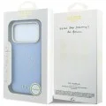 Кожен калъф Guess Leather Perforated 4G MagSafe (GUHMP18X6PS4SRGB) - iPhone 18 Pro Max / iPhone 17 Pro Max - Светлосин