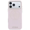 Кожен калъф Guess Leather Perforated 4G MagSafe (GUHMP18X6PS4SRGP) - iPhone 18 Pro Max / iPhone 17 Pro Max - Розов
