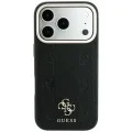 Кожен калъф Guess Leather Stripe Peony 4G MagSafe (GUHMP18L6PGSU4EK) - iPhone 18 Pro / iPhone 17 Pro - Черен