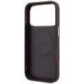 Кожен калъф Guess Leather Stripe Peony 4G MagSafe (GUHMP18L6PGSU4EU) - iPhone 18 Pro / iPhone 17 Pro - Бордо