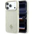 Кожен калъф Guess Leather Stripe Peony 4G MagSafe (GUHMP18X6PGSU4EE) - iPhone 18 Pro Max / iPhone 17 Pro Max - Бежов
