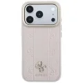 Кожен калъф Guess Leather Stripe Peony 4G MagSafe (GUHMP18X6PGSU4EP) - iPhone 18 Pro / iPhone 17 Pro - Розов