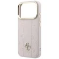 Кожен калъф Guess Leather Stripe Peony 4G MagSafe (GUHMP18X6PGSU4EP) - iPhone 18 Pro / iPhone 17 Pro - Розов